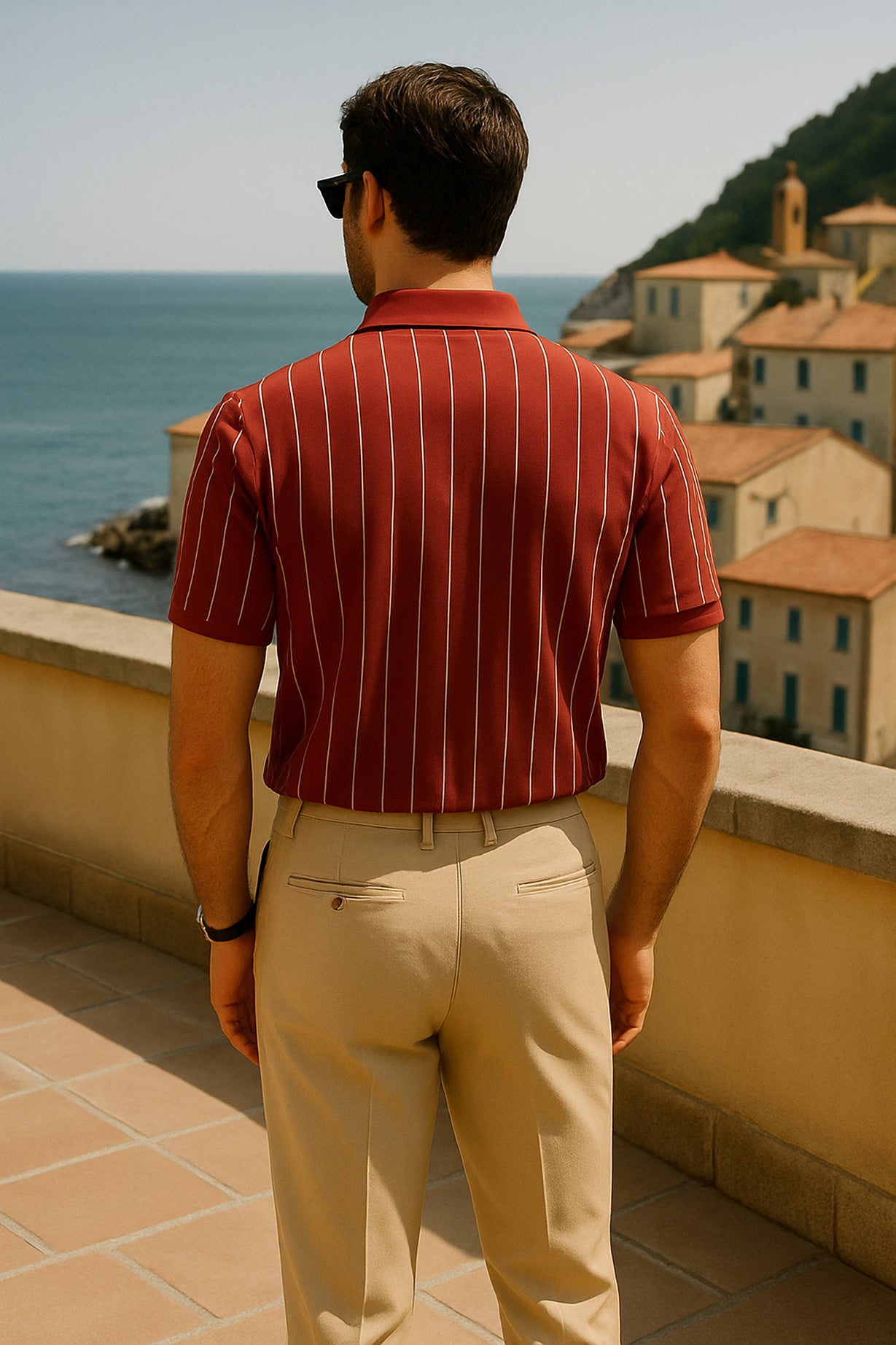 Dry Fit Striped Polo T-Shirt