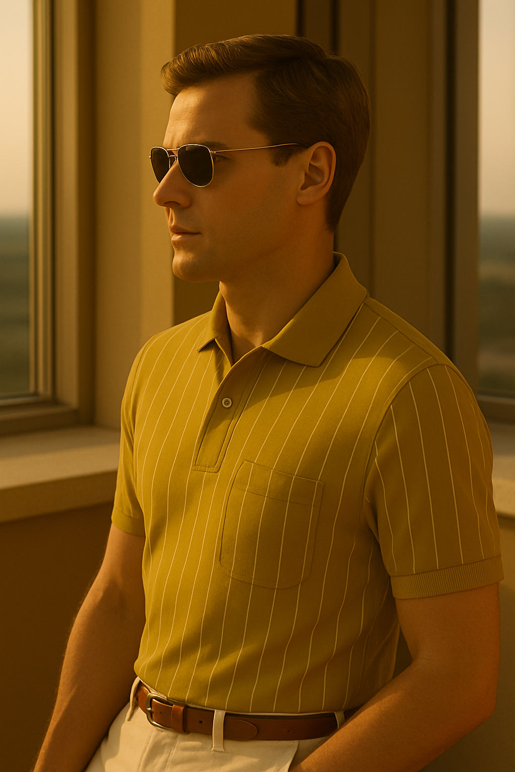 Dry Fit Striped Polo T-Shirt