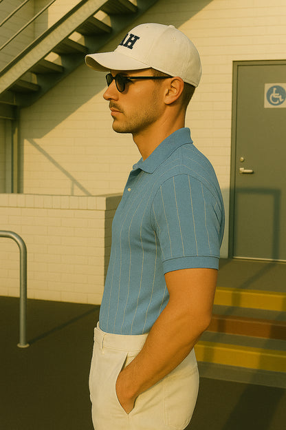 Dry Fit Striped Polo T-Shirt