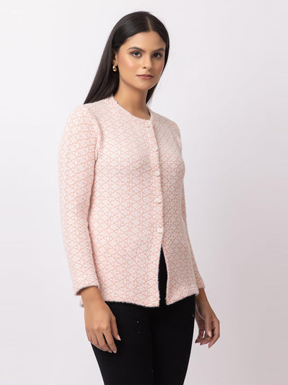 DADU DAYAL Women's Warm Woolen Cardigan - Stylish Full Sleeve Knitwear for Winter, Cozy & Elegant Sweater Symmetric Design
