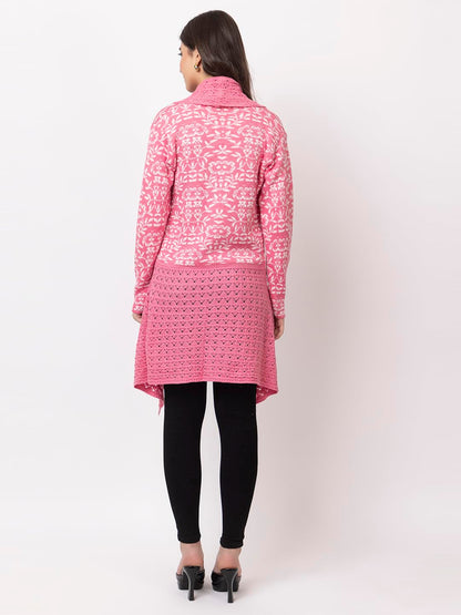 Dadu Dayal Women's Jacquard Woolen Shrug - Elegant, Warm, and Stylish Winter Wear for Casual and Ethnic Outfits